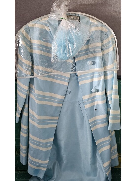 Dresses & Skirts - Lilli Diamond Blue and White Striped Dress and Coat Set